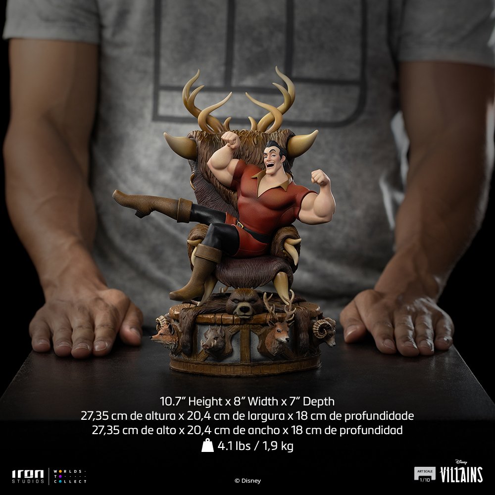 GASTON - DISNEY'S VILLAINS - ART SCALE 1/10 - IRON STUDIOS - Imagen 17