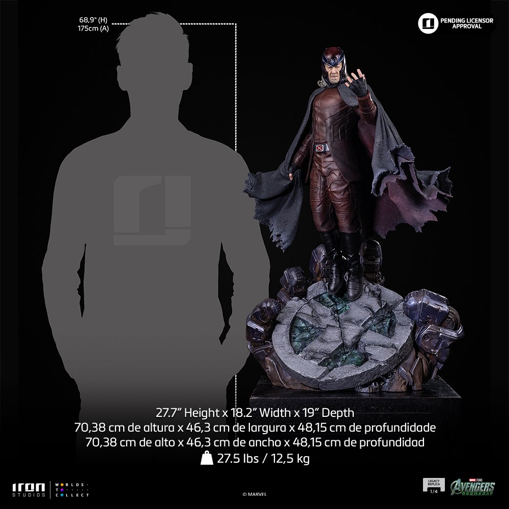 MAGNETO - AVENGERS: DOOMSDAY - LEGACY REPLICA 1/4 - IRON STUDIOS - Imagen 14